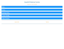 Tablet Screenshot of hawkhillmedicalcentre.co.uk